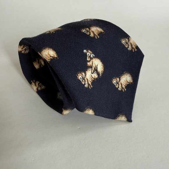 Woolaby Other - Unique Woolaby Necktie Pure Wool, Made in Australia Novelty Design Rams Sheep